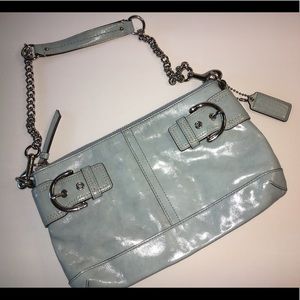 Coach light aqua shoulder bag